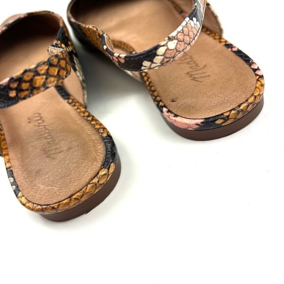 Madewell Margot slingback brown blush snake print pointed toe flats size 7.5 - Picture 5 of 6